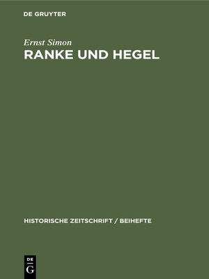 cover image of Ranke und Hegel